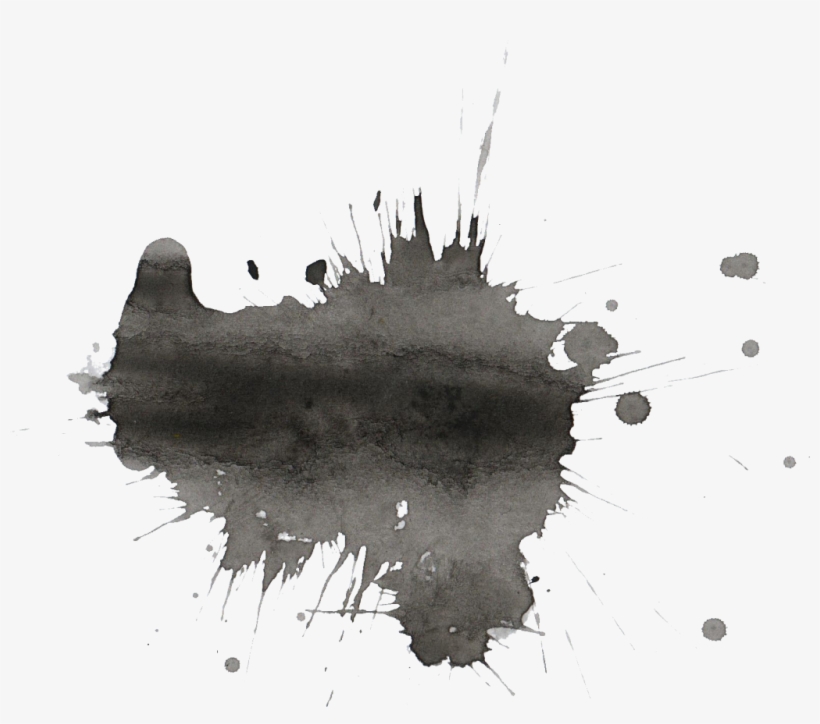 Png File Size - Paint Splatters Black Water, transparent png download