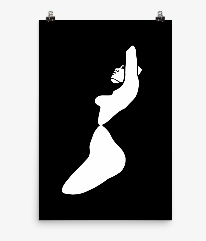 Printed Watercolor Hot Girl Poster Of A Sexy Naked - Art, transparent png download