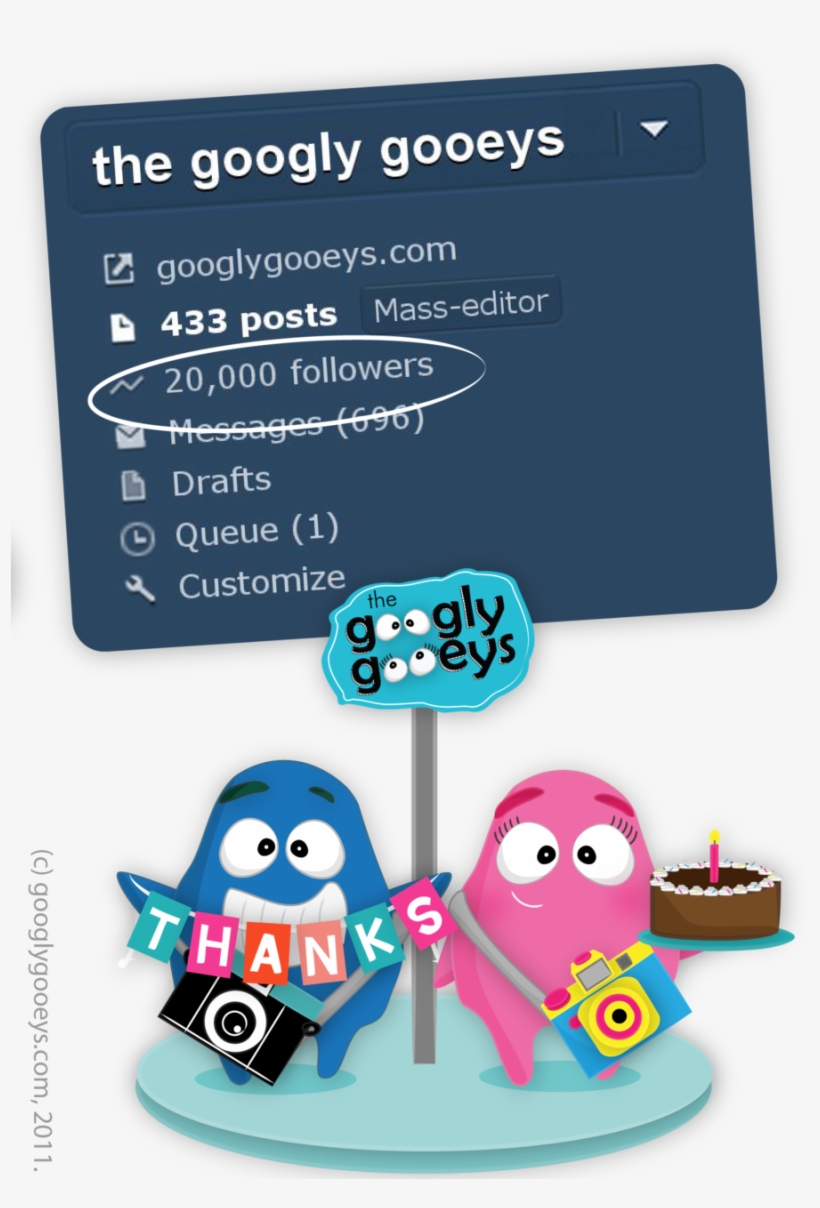 Thank You To All The Awesome Netizens Of Tumblrrrr - Googly Gooeys, transparent png download