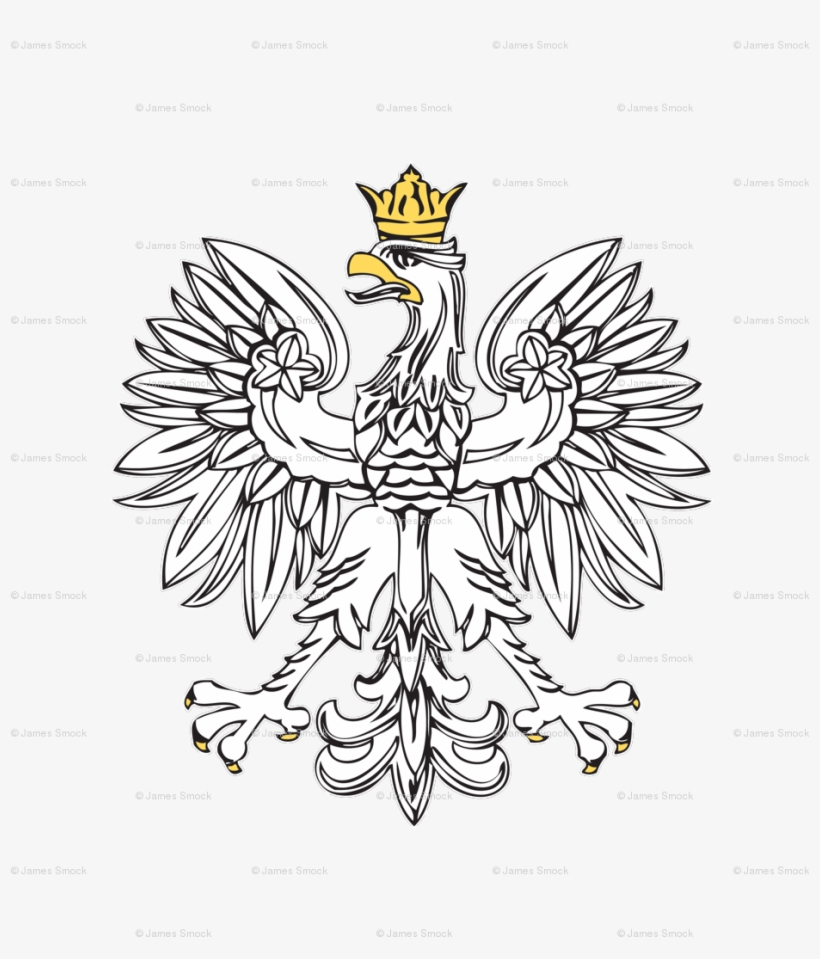 Cafepress Polish Eagle With Gold Crown Square Sticker, transparent png download