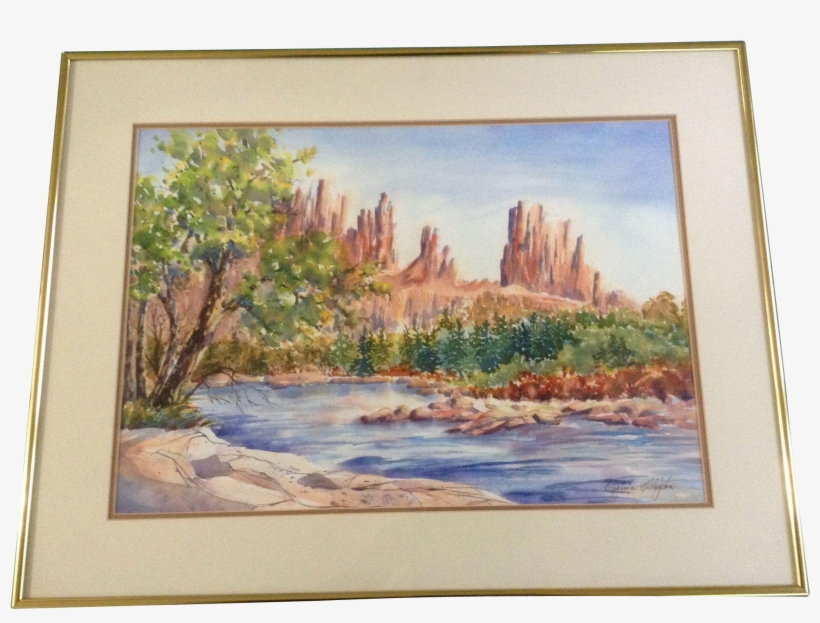Original Watercolor Painting Works On Paper, Signed - Painting, transparent png download