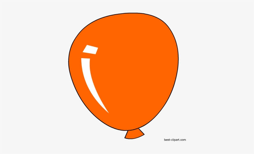 Free Orange Balloon Png Clip Art - Orange Balloon Clipart, transparent png download