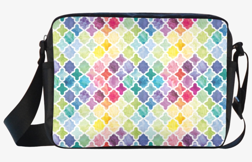 Watercolor Pattern Classic Cross-body Nylon Bags - Bag, transparent png download