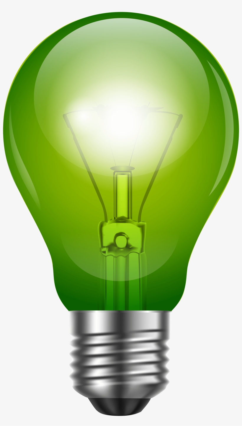 Green Light Bulb Png Clip Art - Green Light Bulb Png, transparent png download