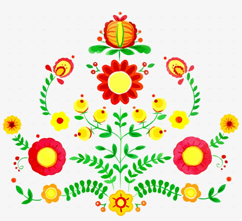 Floral Watercolor Vector Illustration Big Floral Watercolor - Illustration, transparent png download