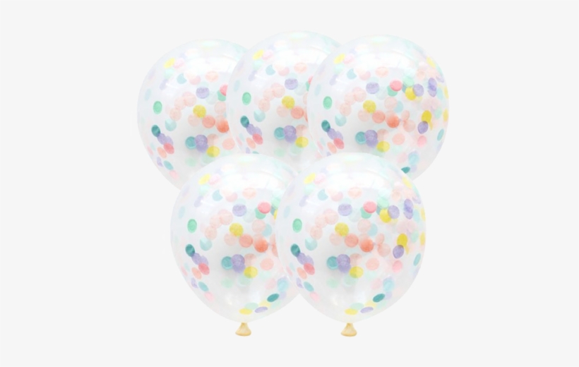 Mini Pastel Confetti Balloons - Balloon, transparent png download