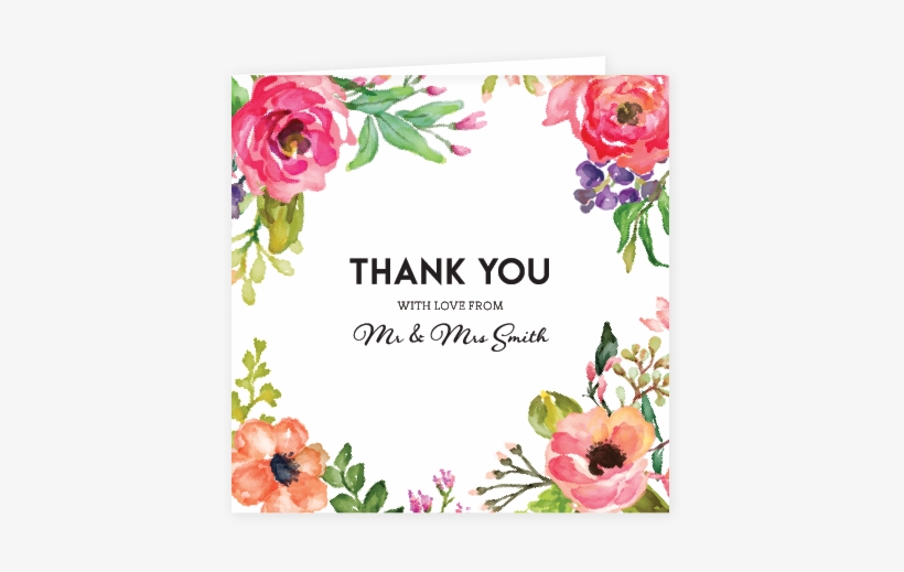 In Bloom Thank You Card Black On White - Scrapbook Customs Mini Craft West Virginia Love Stickers, transparent png download