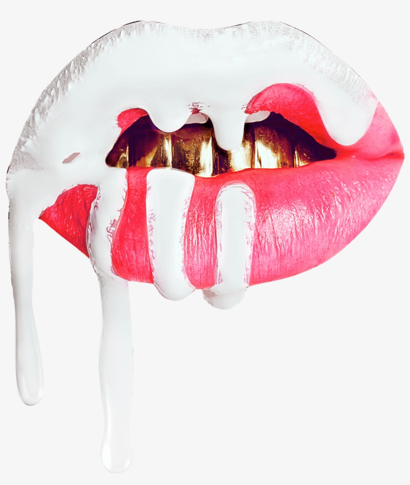 Logo Lips White - Logo Kylie, transparent png download