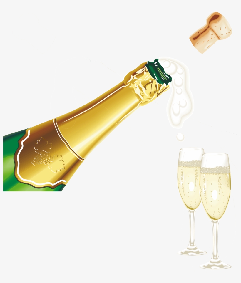 Png Transparent Download Champagne Popping Png - Happy New Year Champagne, transparent png download