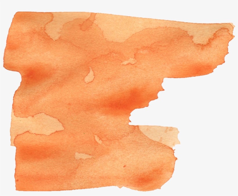Free Download - Brush Stroke Watercolor Orange, transparent png download