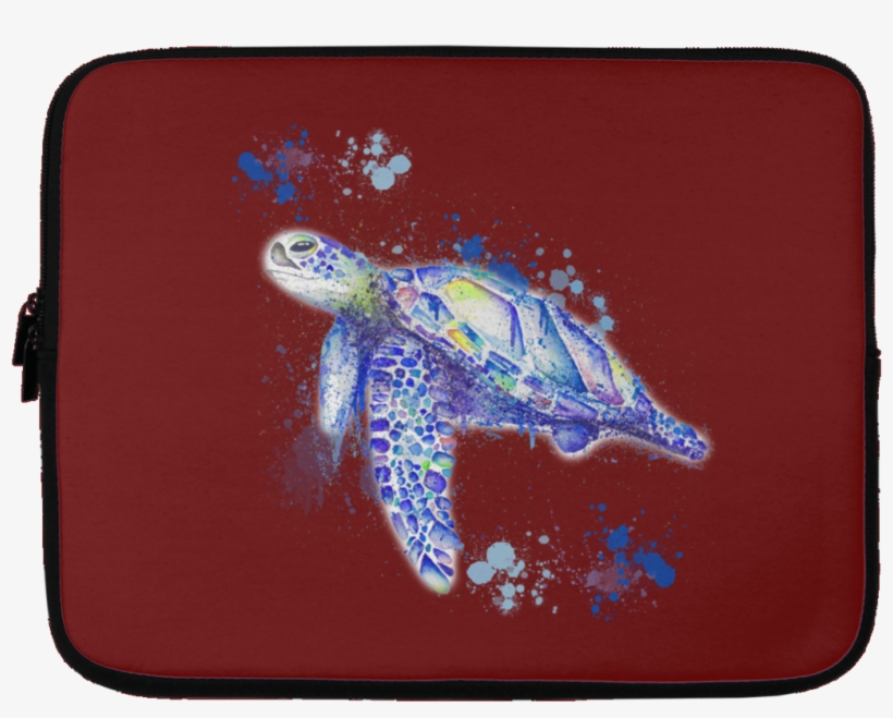 Watercolor Sea Turtle Laptop Sleeves - Watercolor Painting, transparent png download