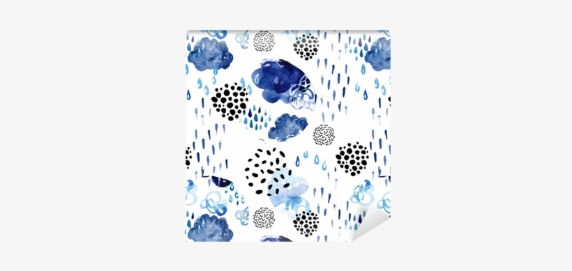 Watercolor Fall Shower Seamless Pattern - Abstract Summer Geo Pattern On Sport Watch, transparent png download