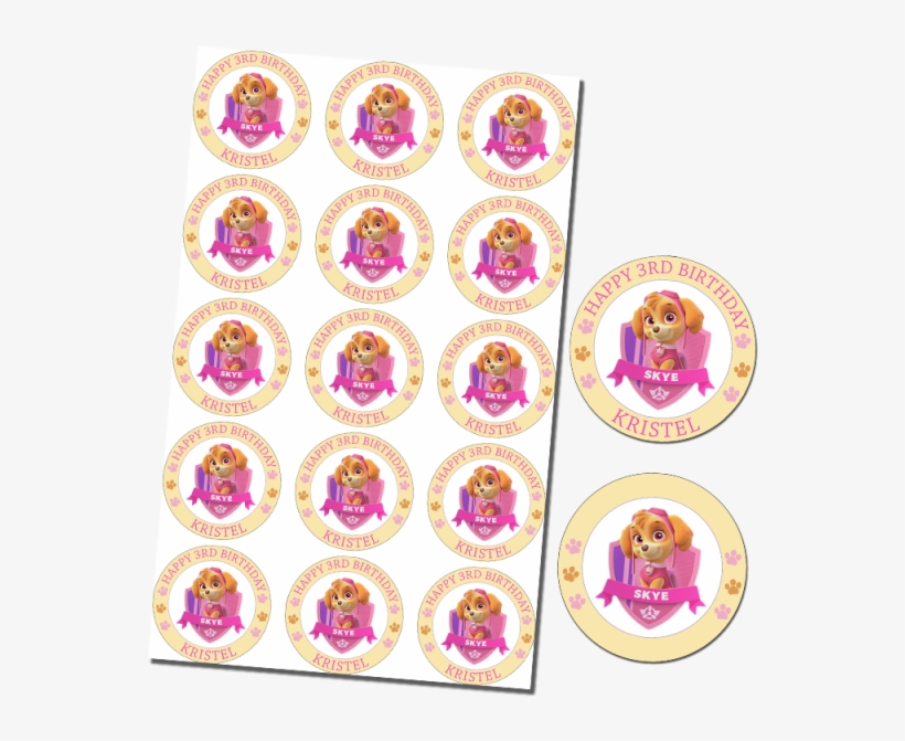 Paw Patrol Skye 15x 2 Or 30x 1 5 Cupcakes Can Be - Skye Paw Patrol Cupcakes #2, transparent png download