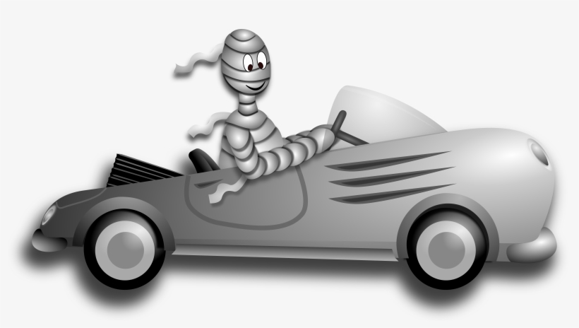 Car Clipart Halloween - Mummy Driving, transparent png download