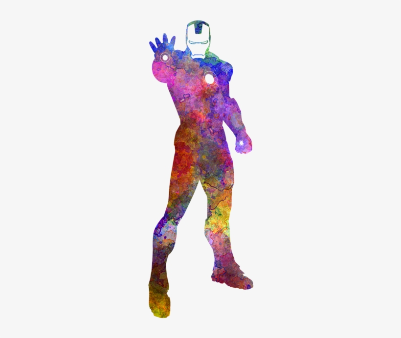 Bleed Area May Not Be Visible - Iron Man 01 In Watercolor, transparent png download