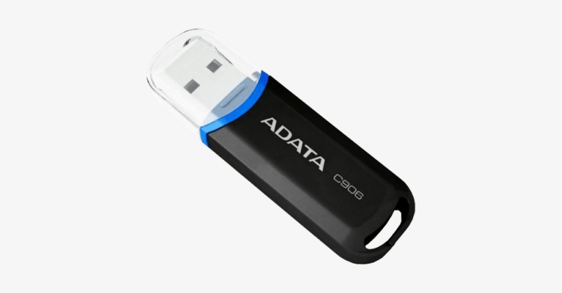 Usb Flash Drive Png Image Transparent - Adata C906 32gb Black Usb Flash Drive, transparent png download