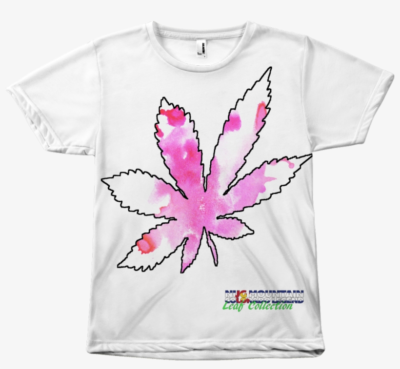 Pink Watercolor Leaf - Nina Simone Tshirt, transparent png download