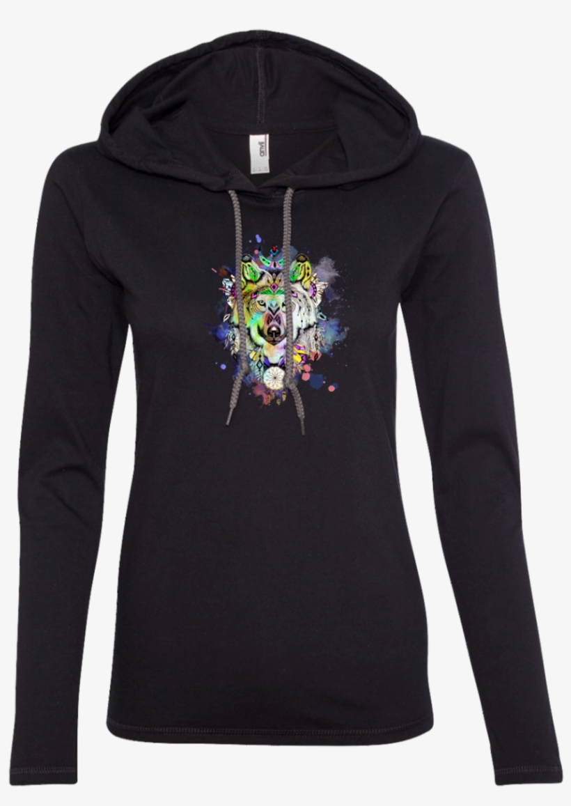 Watercolor Wolf T-shirt Hoodie - Don't Bury Your Failures, Let Them Inspire You, transparent png download