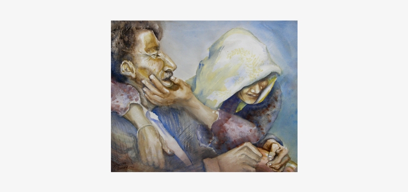 Romanian Couple Watercolor - Watercolor Paint, transparent png download