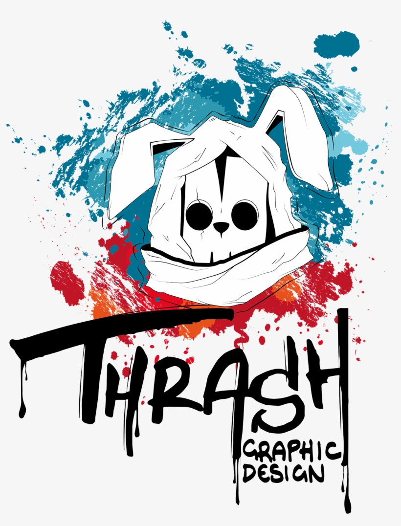 Thrash Graphic Design Is A Sketchy Graphic Design With - Poster, transparent png download