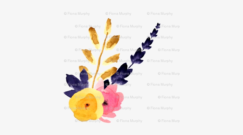 Floral Watercolor Spray - Watercolor Painting, transparent png download