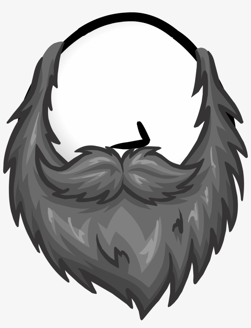 Gray Beard - Club Penguin Beard, transparent png download