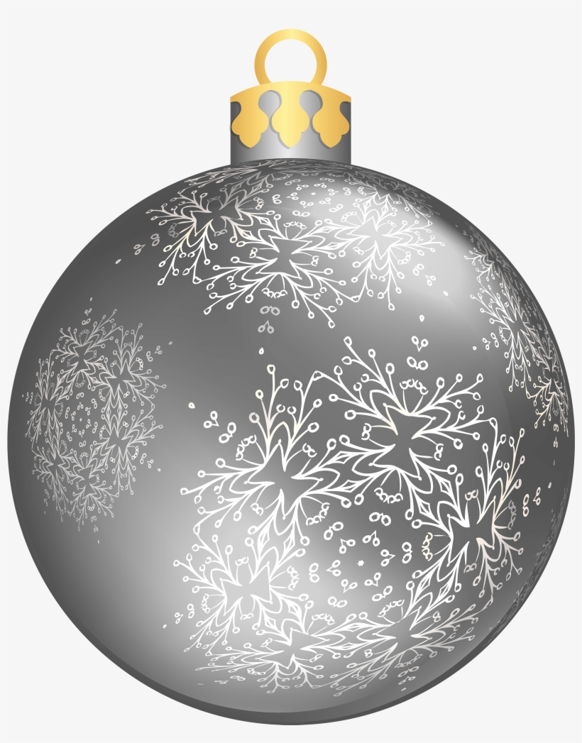 Silver Christmas Ball Png, transparent png download