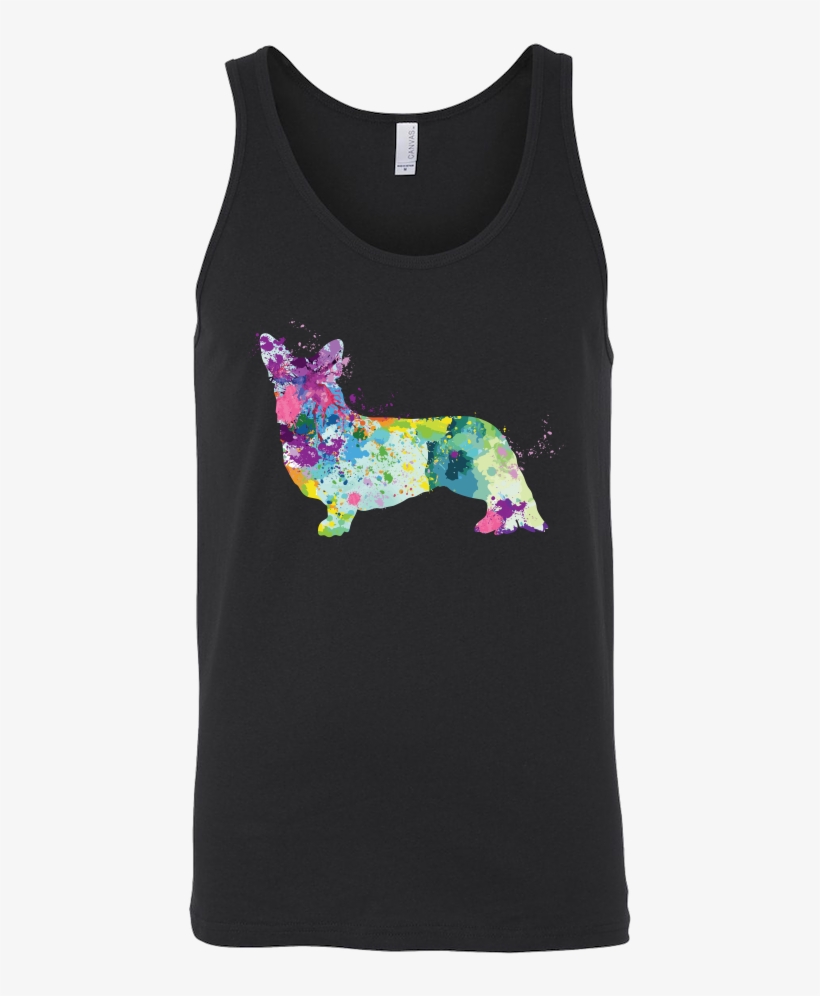 Welsh Corgi Cardigan In Watercolor Women's O-neck - Day Of The Dead Cat Shirts, transparent png download