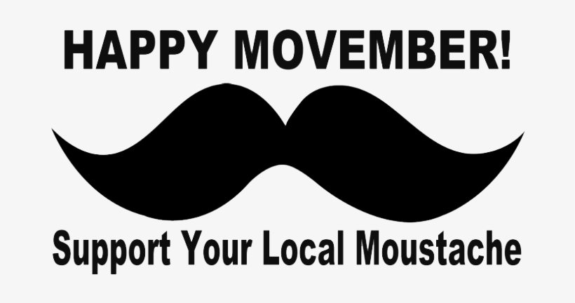 No Shave Movember Mustache Png - Happy Movember, transparent png download
