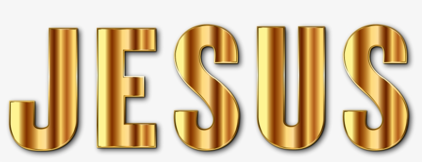 This Free Icons Png Design Of Gold Jesus Typography, transparent png download