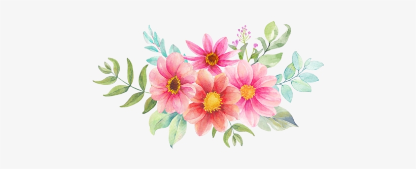 Clipart Images, Flower Art, Watercolor Art, Flower - Blumenfeld-blumenstrauß Runder Aufkleber, transparent png download