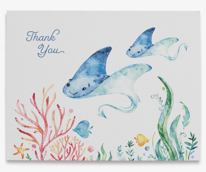 4 Stingray - Shower Invitation Under The Sea Baby Shower, transparent png download