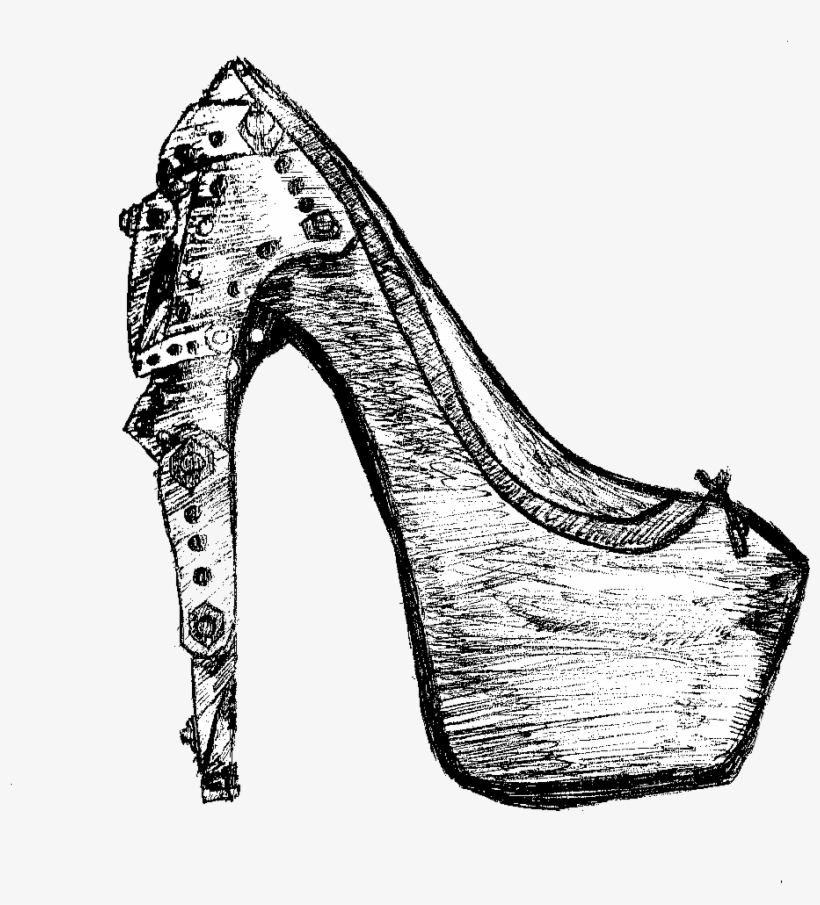 Running Shoes Drawing - Рисунок Туфли, transparent png download