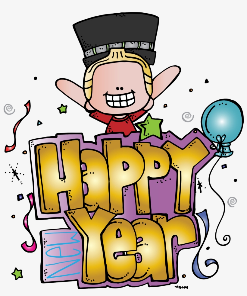 Melonheadz Illustrating Happy New Year Freebie - Clip Art, transparent png download