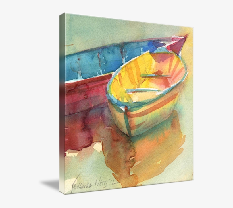 "little Yellow Boat" By Yevgenia Watts - Watercolor Painting, transparent png download