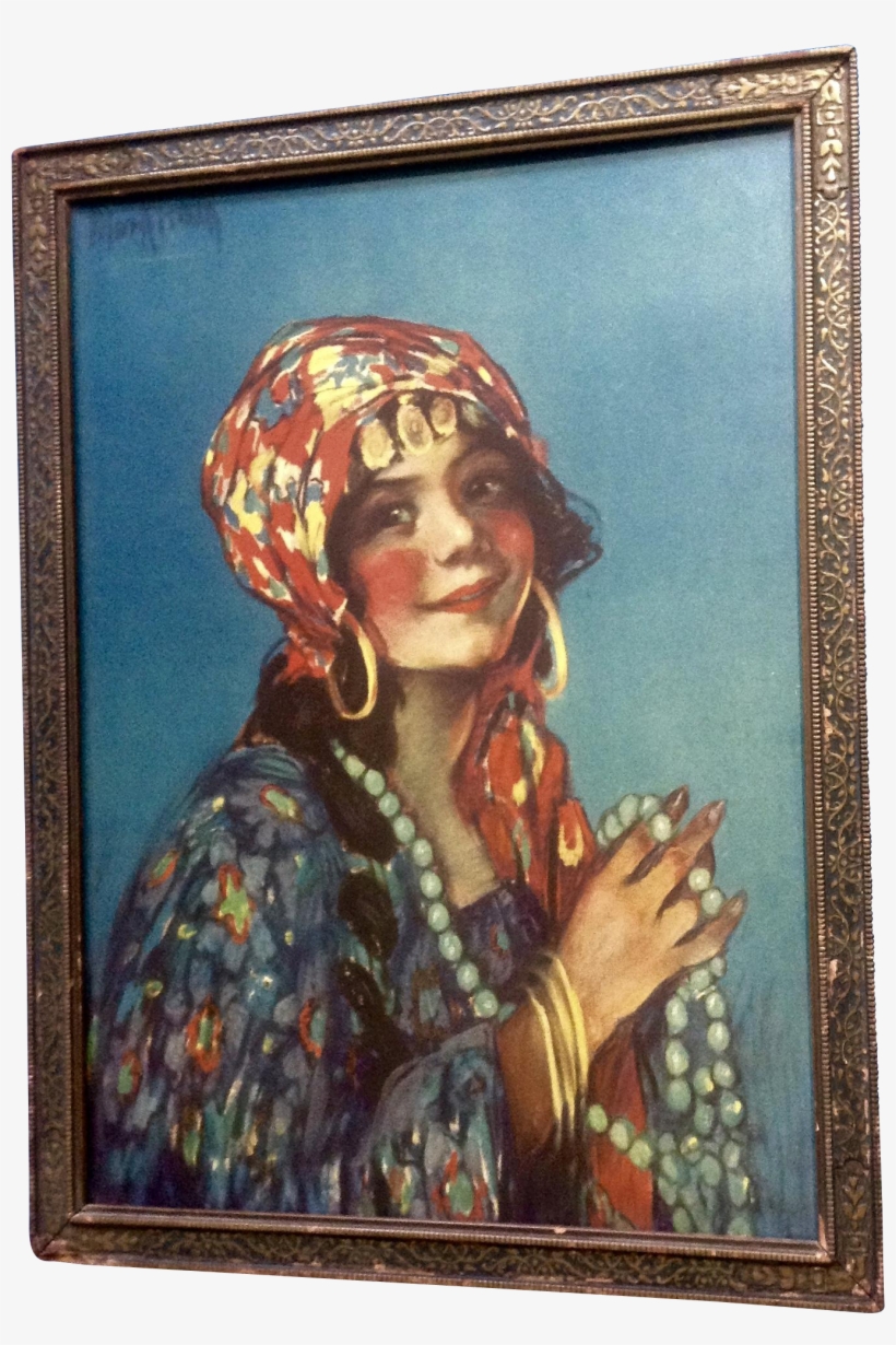 Young Gypsy Woman Life 1800's Print Campbell Prints - Picture Frame, transparent png download