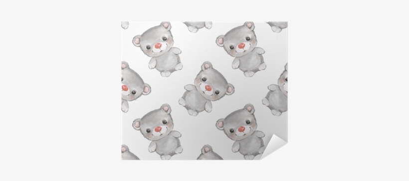 Teddy Bear Watercolor Seamless Pattern 3 Poster • Pixers® - Teddy Bear, transparent png download
