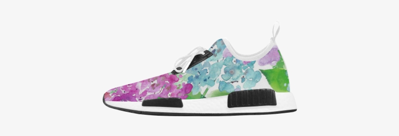 Watercolor Hydrangea Women's Draco Running Shoes - Greyhound Pattern Men’s Draco Running Shoes, transparent png download