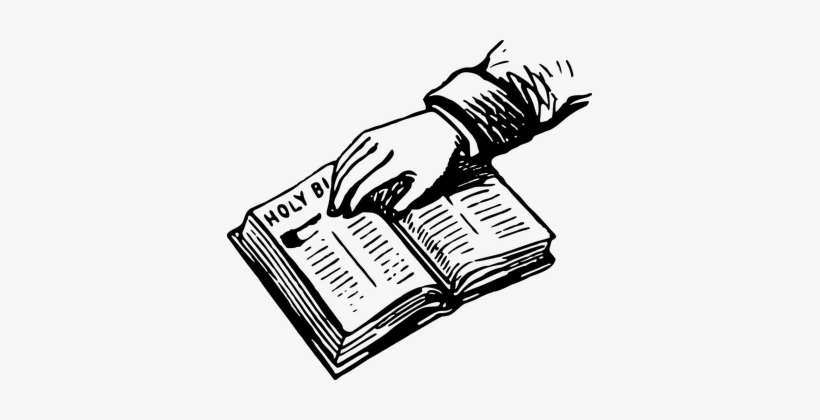 Bible Book Christian Hand Holy Oath Sacred - Swear On The Bible Clipart, transparent png download