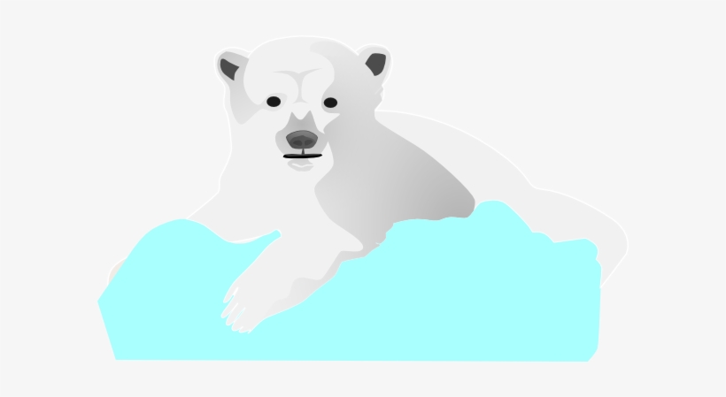 Clip Art Transparent Stock Blue Floe Clip Art At Clker - Polar Bear Clip Art, transparent png download