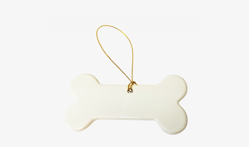 Porcelain Dog Bone Ornament - Pendant, transparent png download