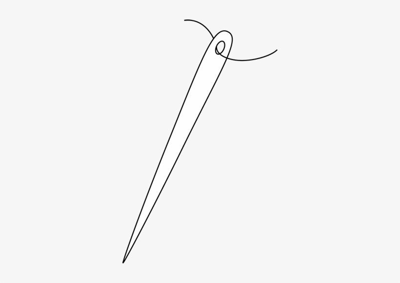 Black And White Black And White Needle - Sewing Needle White Png, transparent png download