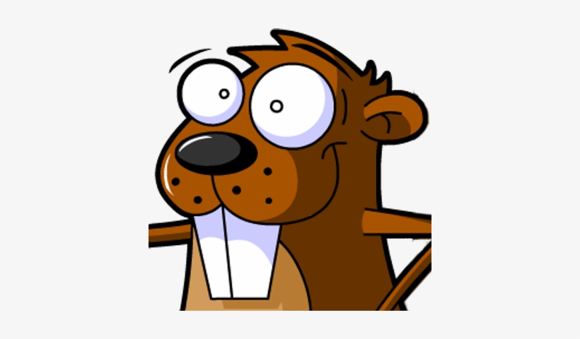 Guy Berthiaume - Cute Cartoon Beaver Character Holding A Log, transparent png download