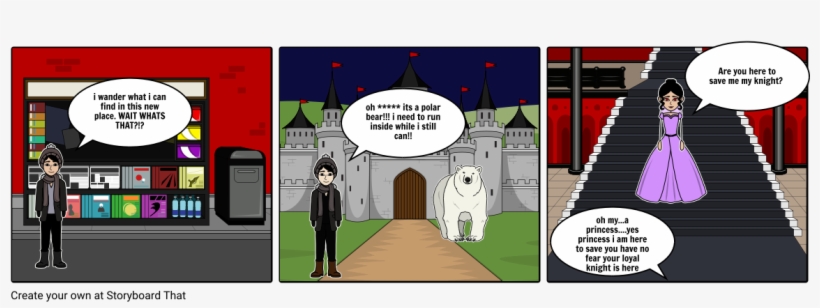 Princess And Polar Bear - Cartoon, transparent png download