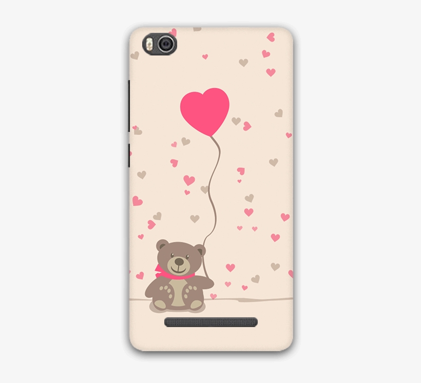 Teddy Bear With Heart Xiaomi Mi 4i Mobile Case - Heart, transparent png download