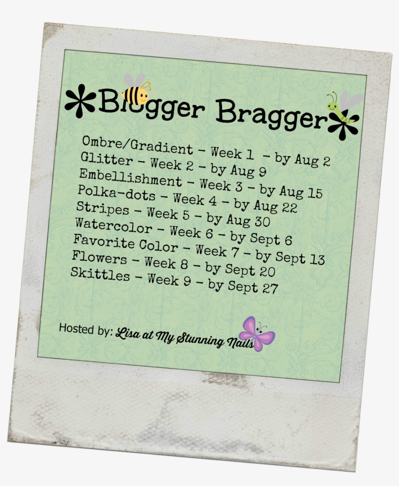 I've Recently Joined A Blogger Bragger Summer Nail - Document, transparent png download