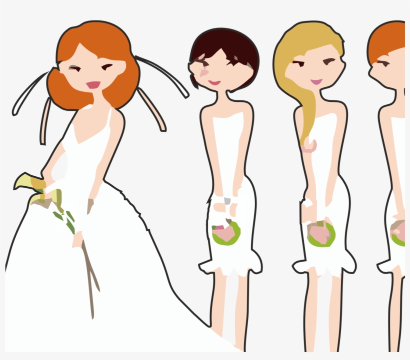 Funny Bridesmaid Cliparts - Bridesmaid, transparent png download