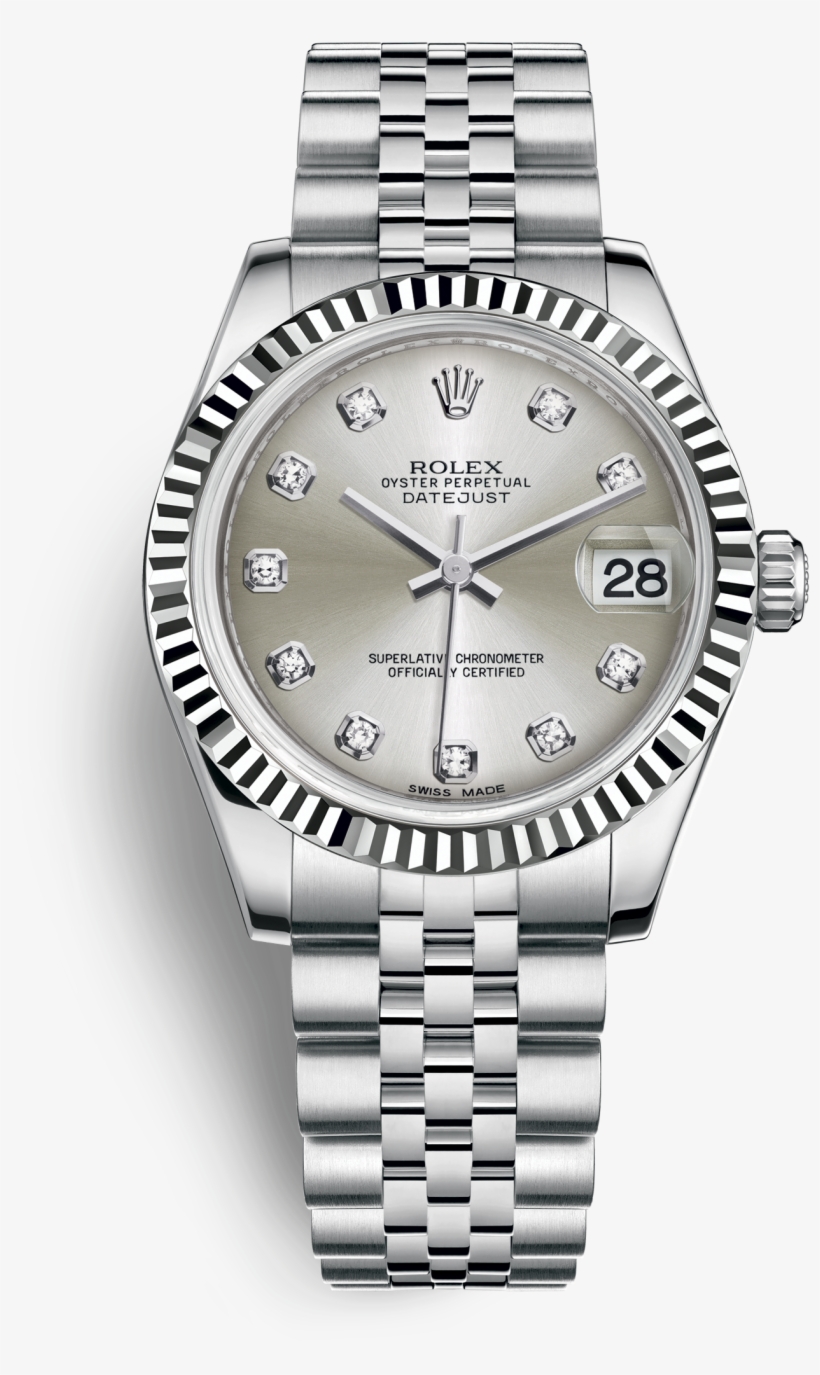 Rolex Datejust Watch White Rolesor Combination Of Oystersteel - M178273 0090, transparent png download