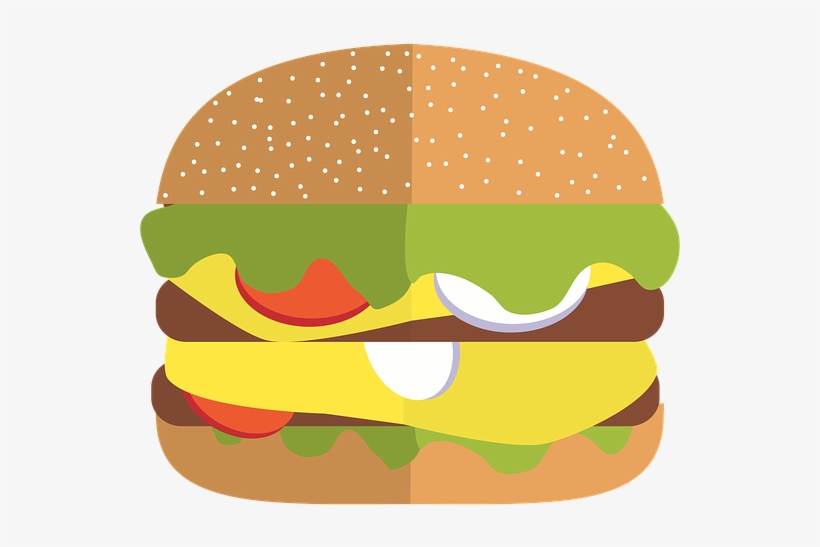 Fastfood, Hamburger, Food, Cheeseburger, Restaurant - Hamburger, transparent png download