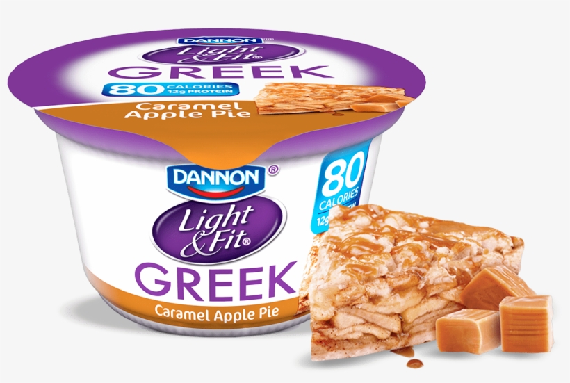 Greek Yogurt Caramel Apple Pie - Dannon Light And Fit Greek Yogurt Salted Caramel, transparent png download